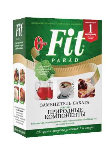 FitParad Заменитель сахара (эритрит+сукралоза+стевиозид) №7, 200 g