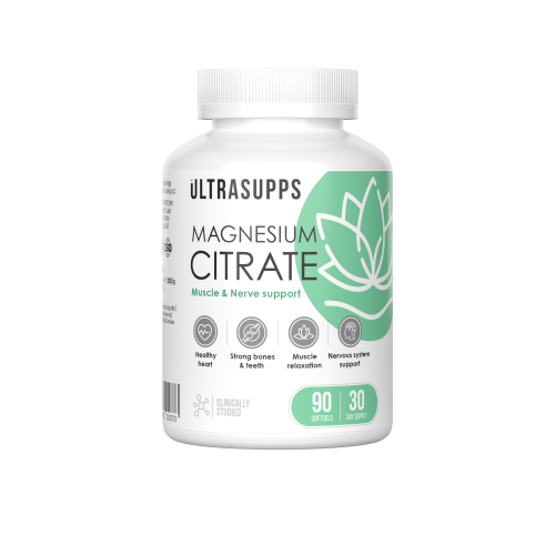 Ultrasupps Magnesium Citrate, 90 softgels