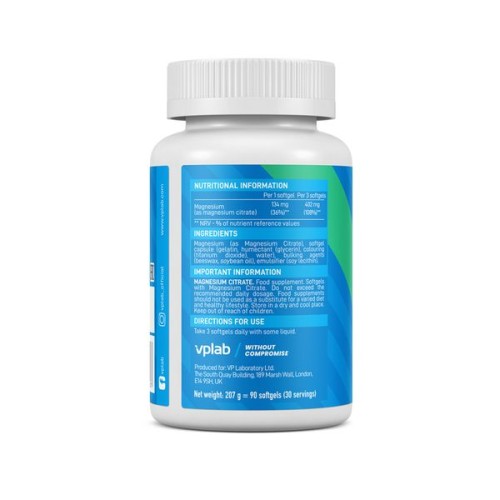 VP Magnesium Citrate 90 софтгелей фото 2