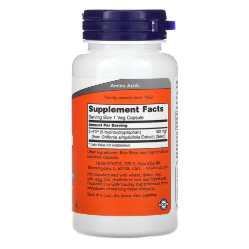 NOW 5-HTP 100 mg 60 vcaps фото 2