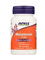 NOW Melatonin 3 mg, 90 lozenges