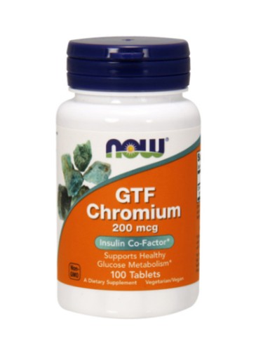NOW GTF Chromium 200 mcg, 100 tabs