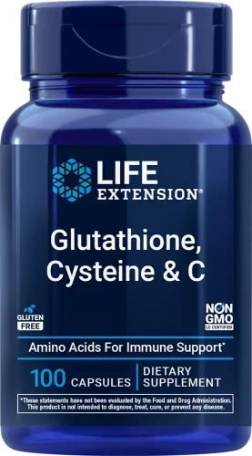 Life Glutathione, Cysteine & C 100 капсул