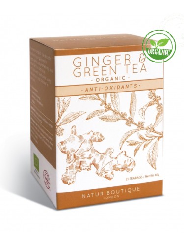 Ufeelgood Organic Green Tea With Ginger, 40 g