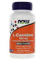 NOW L-Carnitine 500 mg, 60 caps