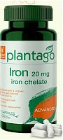 Plantago Iron 20 mg Chelate, 60 caps 